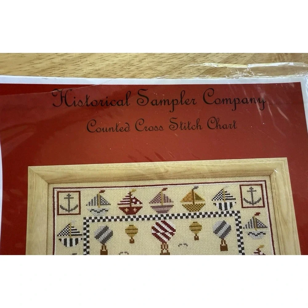 Historical Sampler Company U.K. ~ BOAT BIRTH SAMPLER Cross Stitch‎ Chart Pack